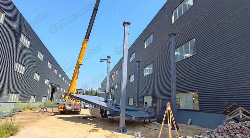 唐山金路廠區(qū)打造小型制砂樓，供客戶帶料試機(jī)